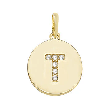 Round Cz Initial Pendant - Image 20