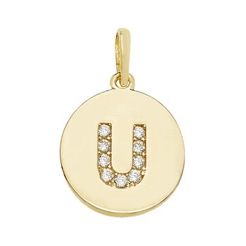 Round Cz Initial Pendant - Image 21