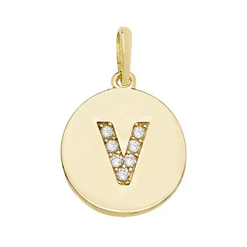 Round Cz Initial Pendant - Image 22