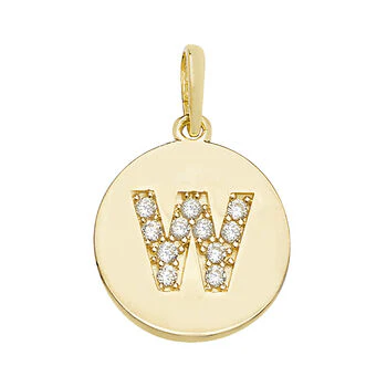 Round Cz Initial Pendant - Image 23