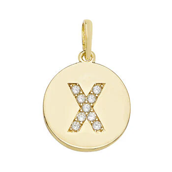 Round Cz Initial Pendant - Image 24