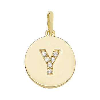 Round Cz Initial Pendant - Image 25