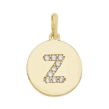Round Cz Initial Pendant - Image 26