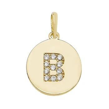 Round Cz Initial Pendant - Image 3