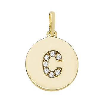 Round Cz Initial Pendant - Image 4