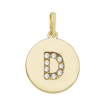 Round Cz Initial Pendant - Image 5