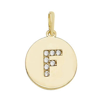 Round Cz Initial Pendant - Image 7