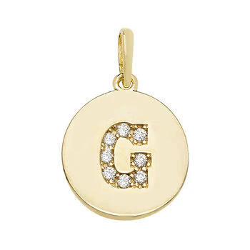 Round Cz Initial Pendant - Image 8