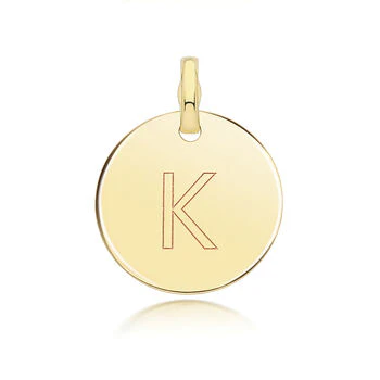 Round Plain Initial Pendant - Image 12