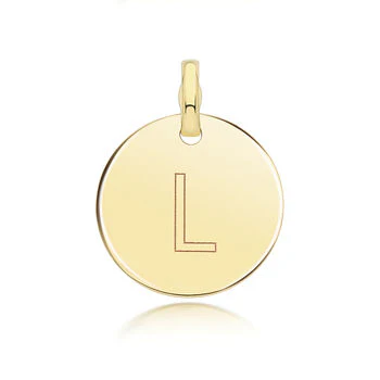 Round Plain Initial Pendant - Image 13