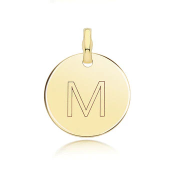Round Plain Initial Pendant - Image 14