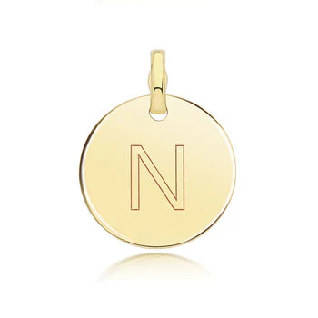 Round Plain Initial Pendant - Image 15