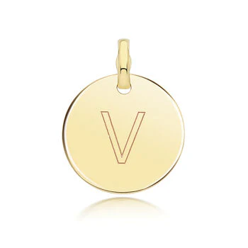 Round Plain Initial Pendant - Image 19