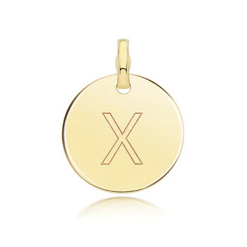 Round Plain Initial Pendant - Image 24