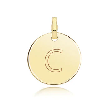 Round Plain Initial Pendant - Image 4