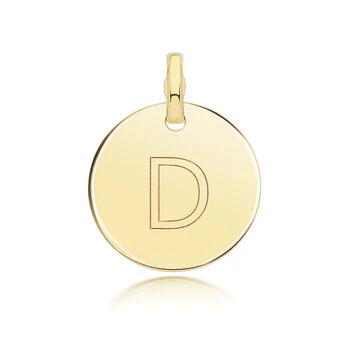 Round Plain Initial Pendant - Image 5