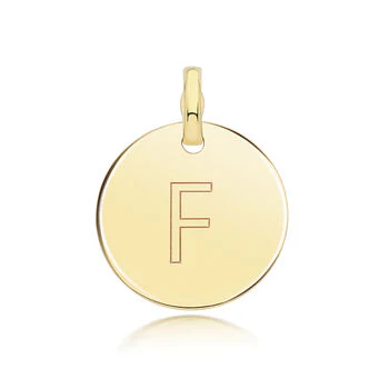 Round Plain Initial Pendant - Image 7