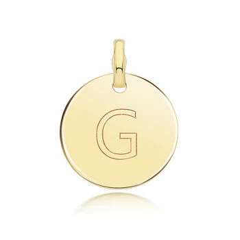 Round Plain Initial Pendant - Image 8