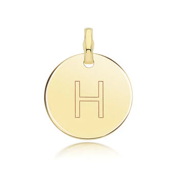 Round Plain Initial Pendant - Image 9
