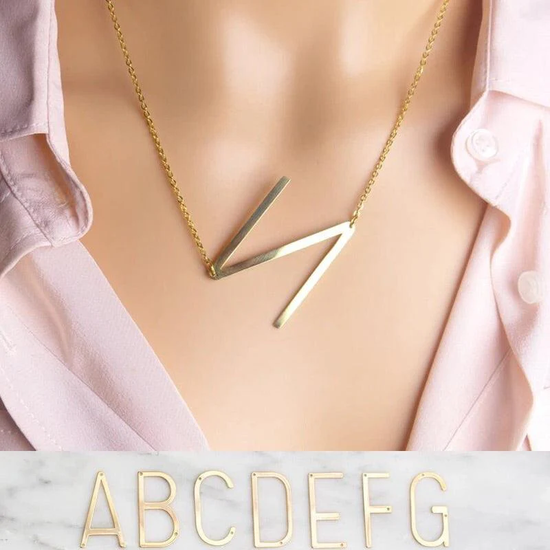 Sideway Alphabet Necklace - Image 13