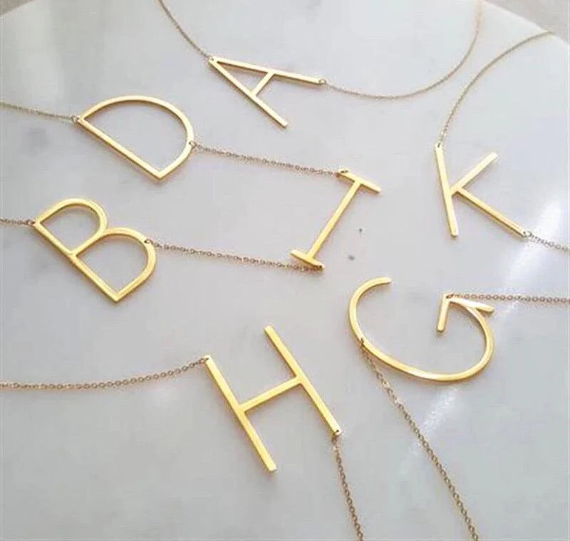 Sideway Alphabet Necklace - Image 24