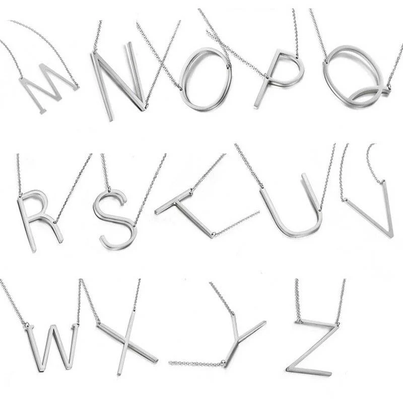 Sideway Alphabet Necklace - Image 28