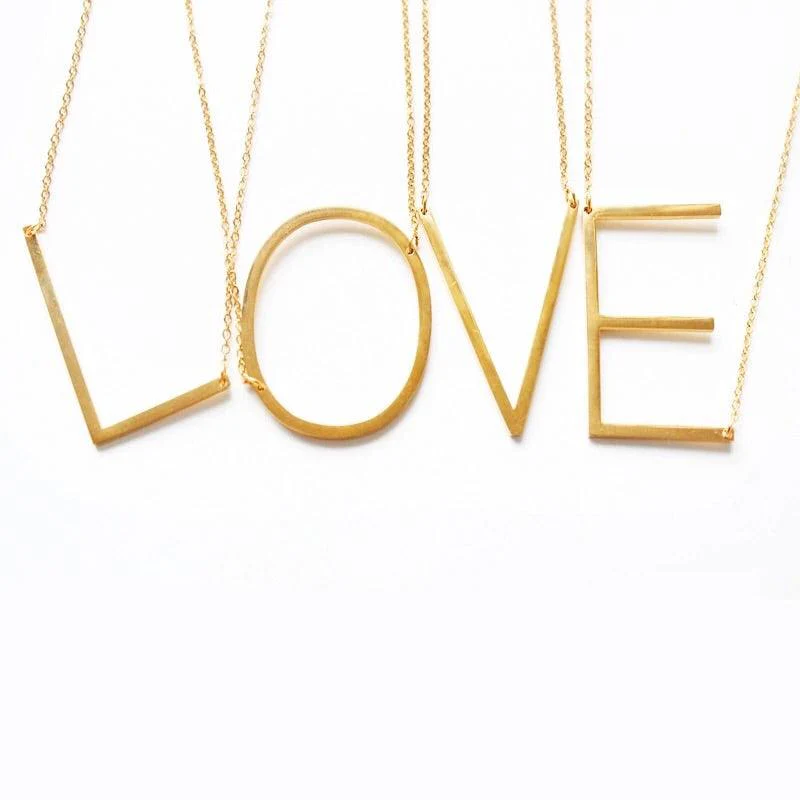 Sideway Alphabet Necklace - Image 31