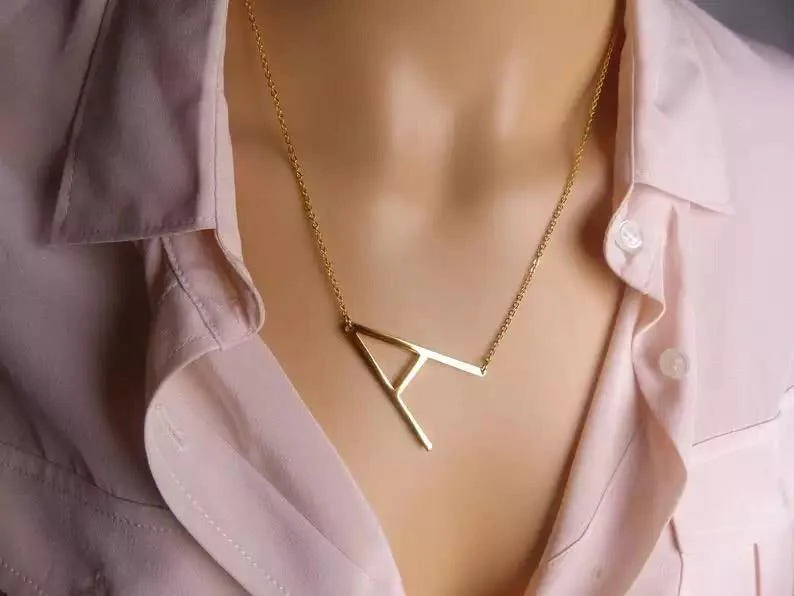 Sideway Alphabet Necklace - Image 6