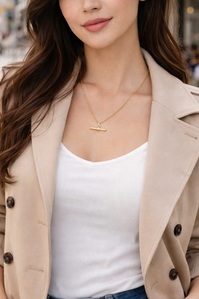 Signature T Bar Necklace - Image 4