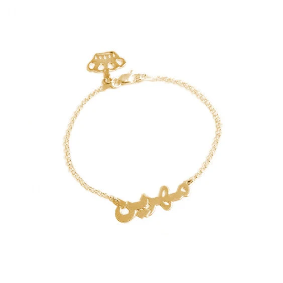 Solid Gold Arabic Name bracelet - Image 5