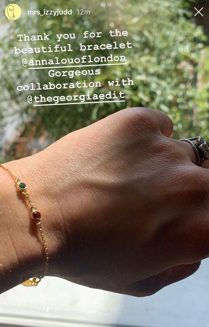 Solid Gold Audrey Birthstone Bracelet - Image 6