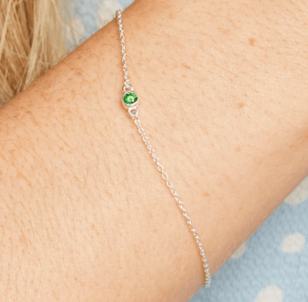 Solid Gold Audrey Birthstone Bracelet - Image 7