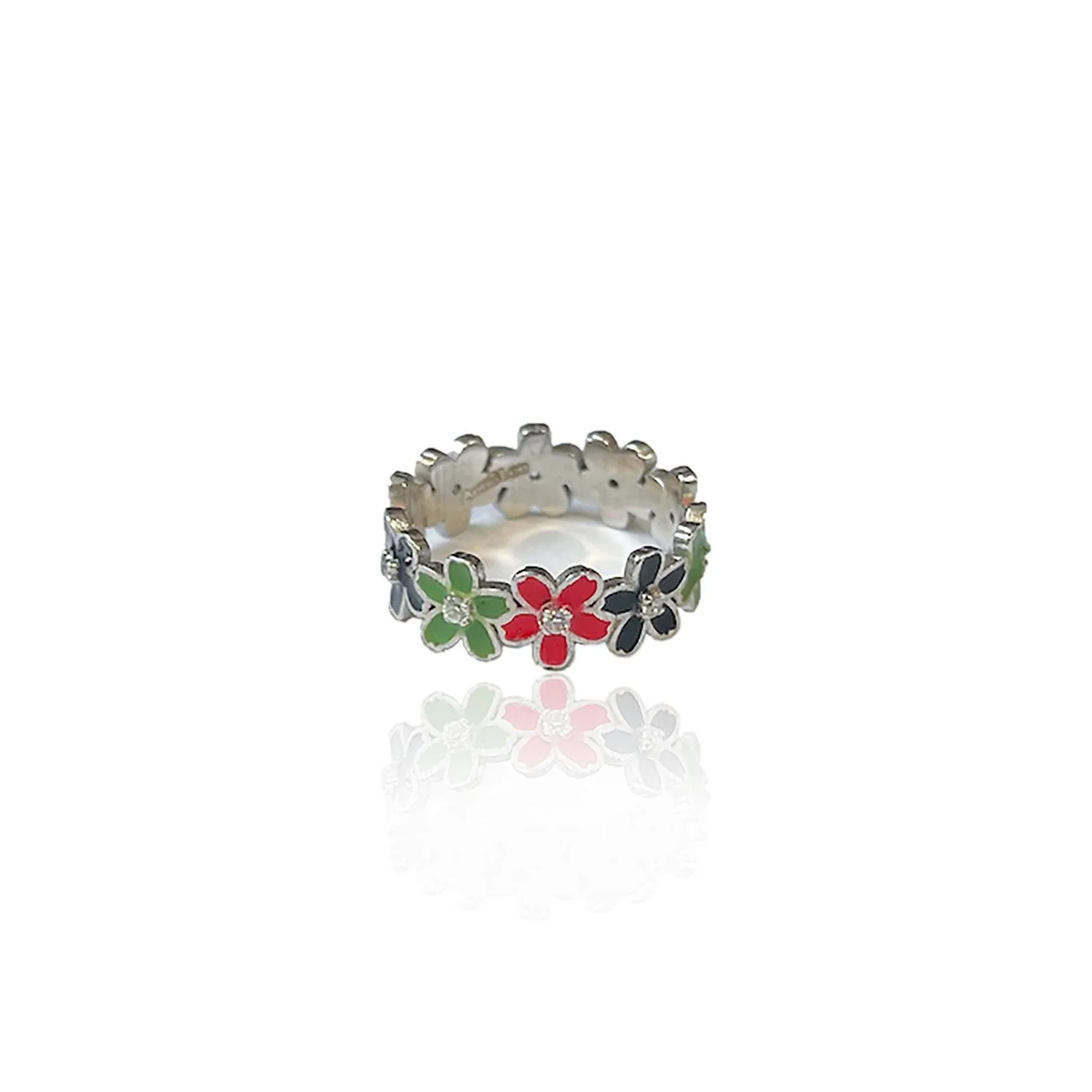 Solid Gold Enamel Intuition Ring - Image 3