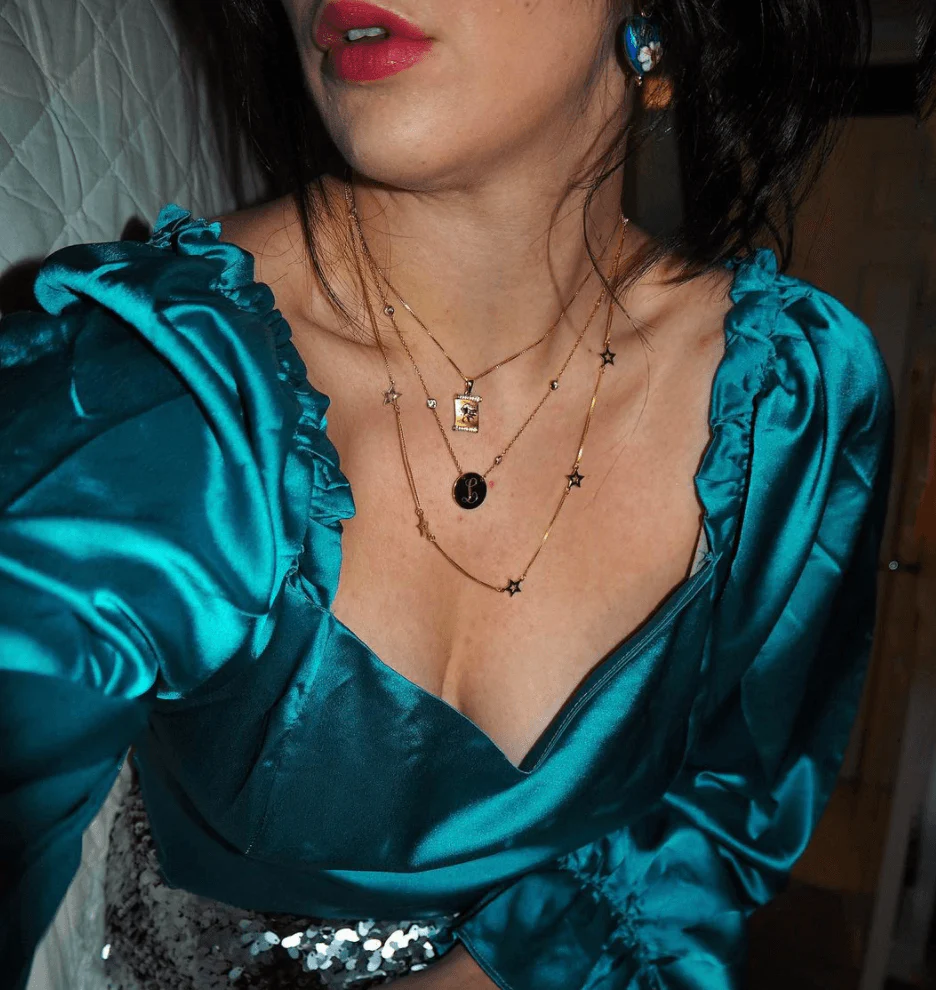Solid Gold Galaxy Star Necklace - Image 7