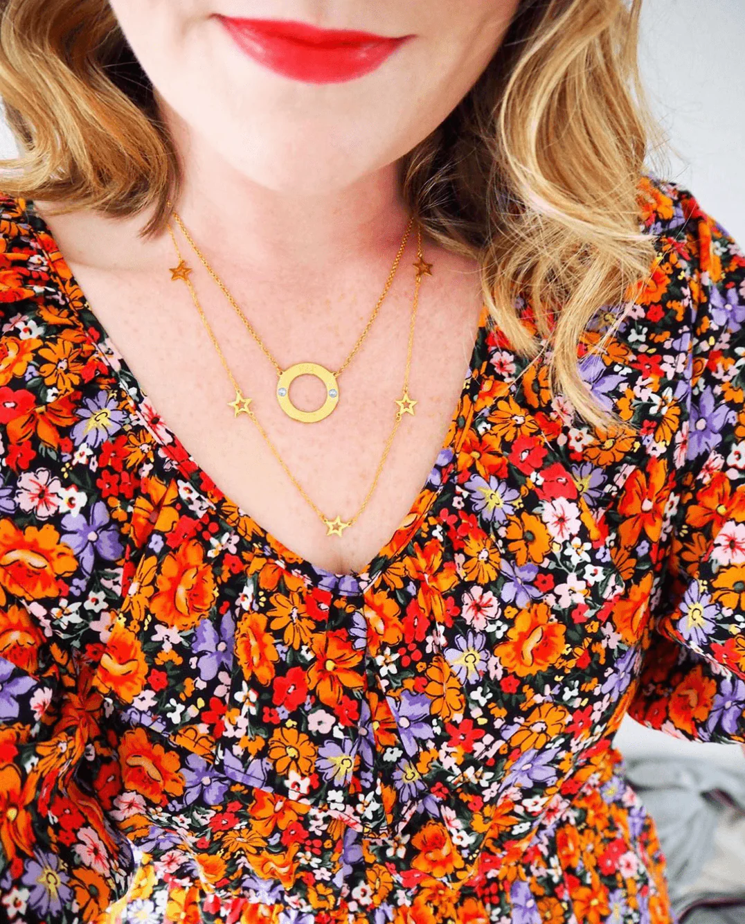 Solid Gold Galaxy Star Necklace - Image 8