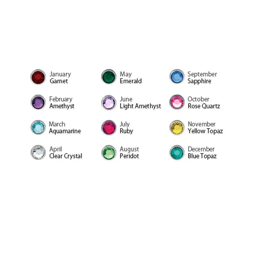 Solid Gold Initial Birthstone Huggies - Image 4