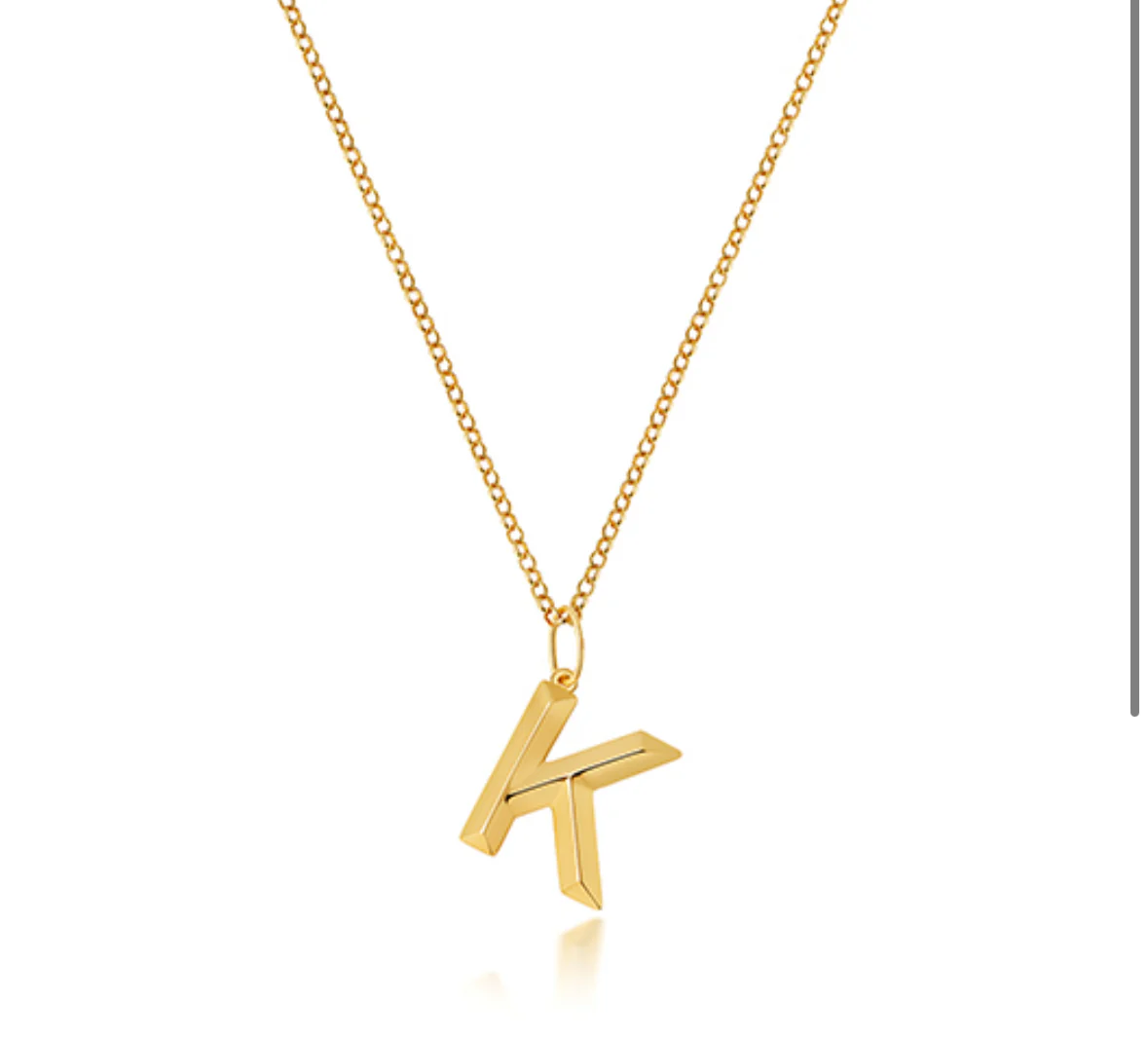 Solid gold letter necklace - Image 12