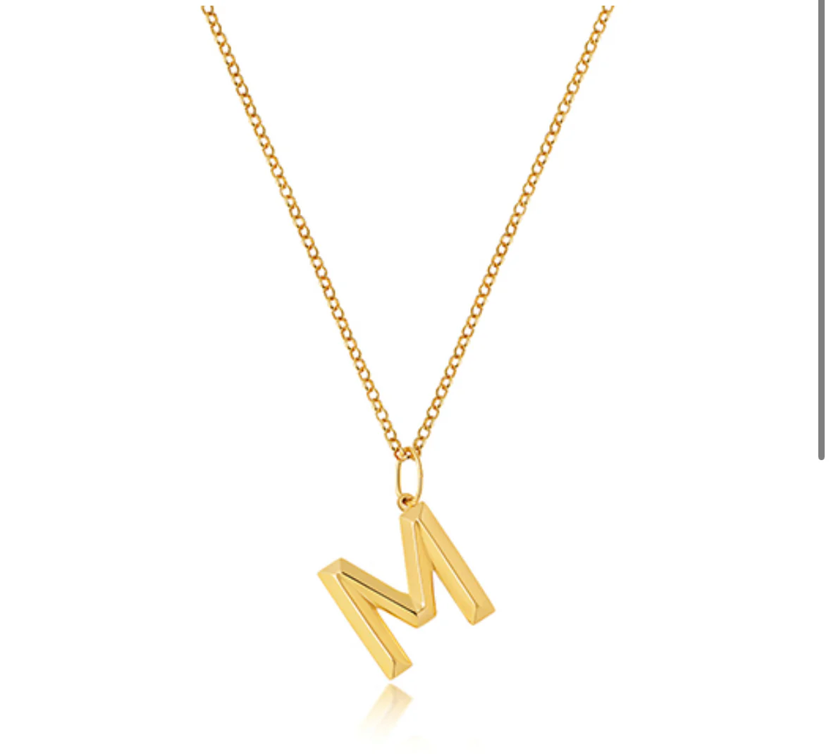 Solid gold letter necklace - Image 13
