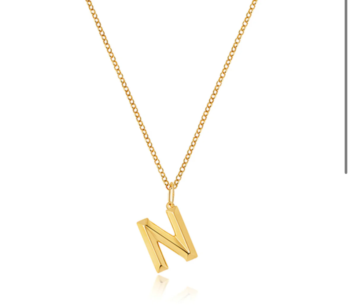 Solid gold letter necklace - Image 14