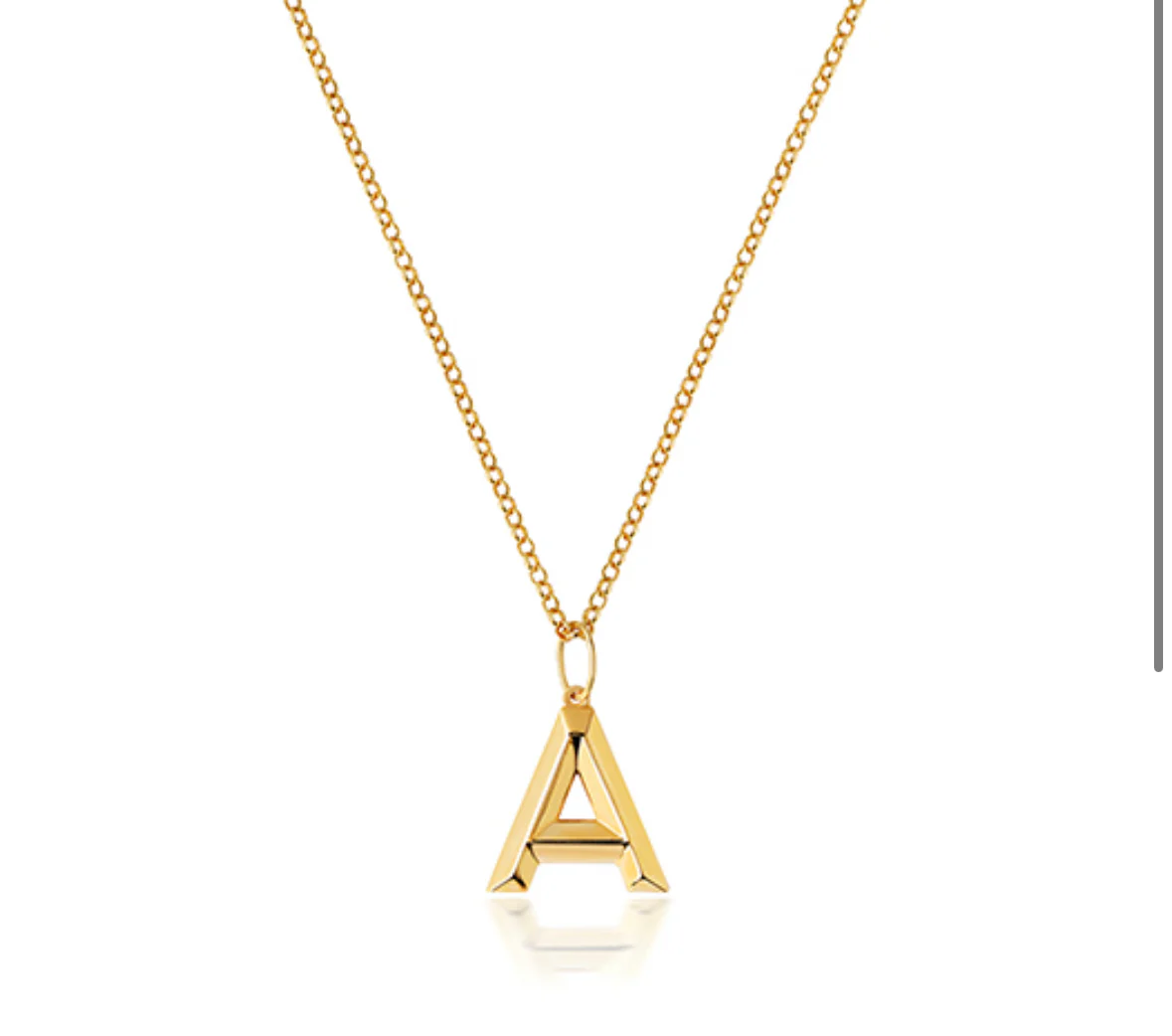 Solid gold letter necklace - Image 2