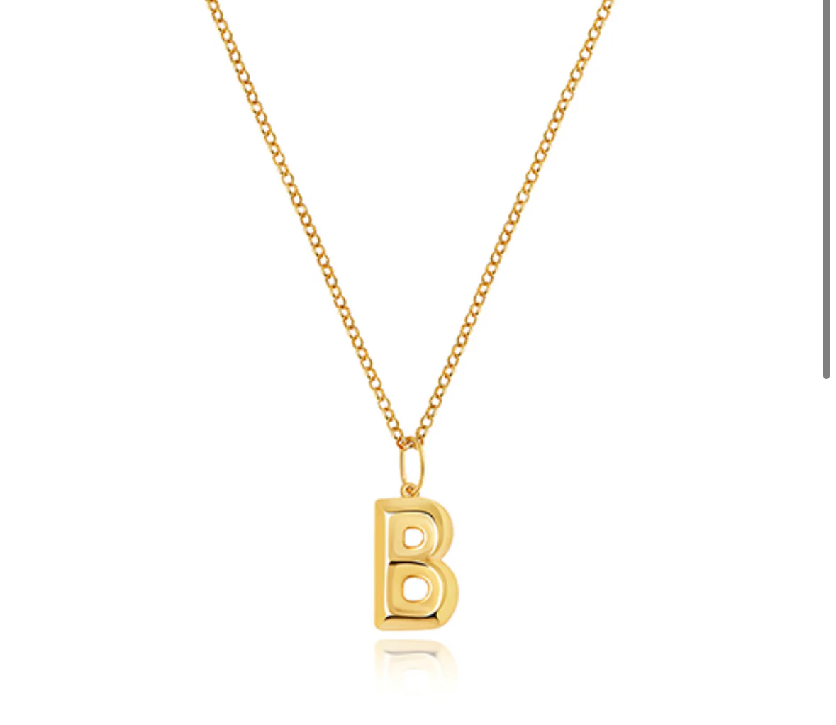 Solid gold letter necklace - Image 3