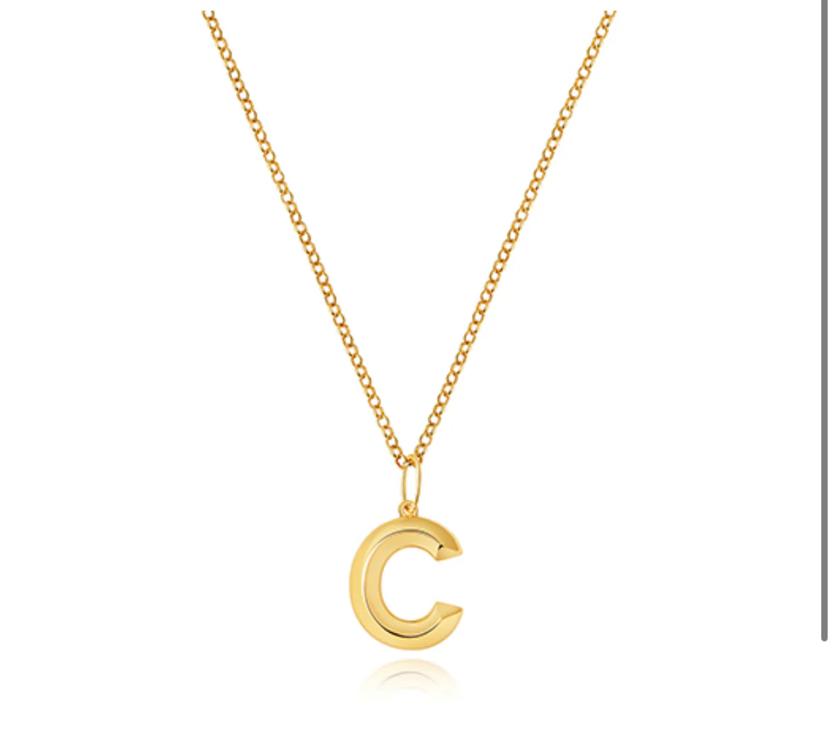 Solid gold letter necklace - Image 4