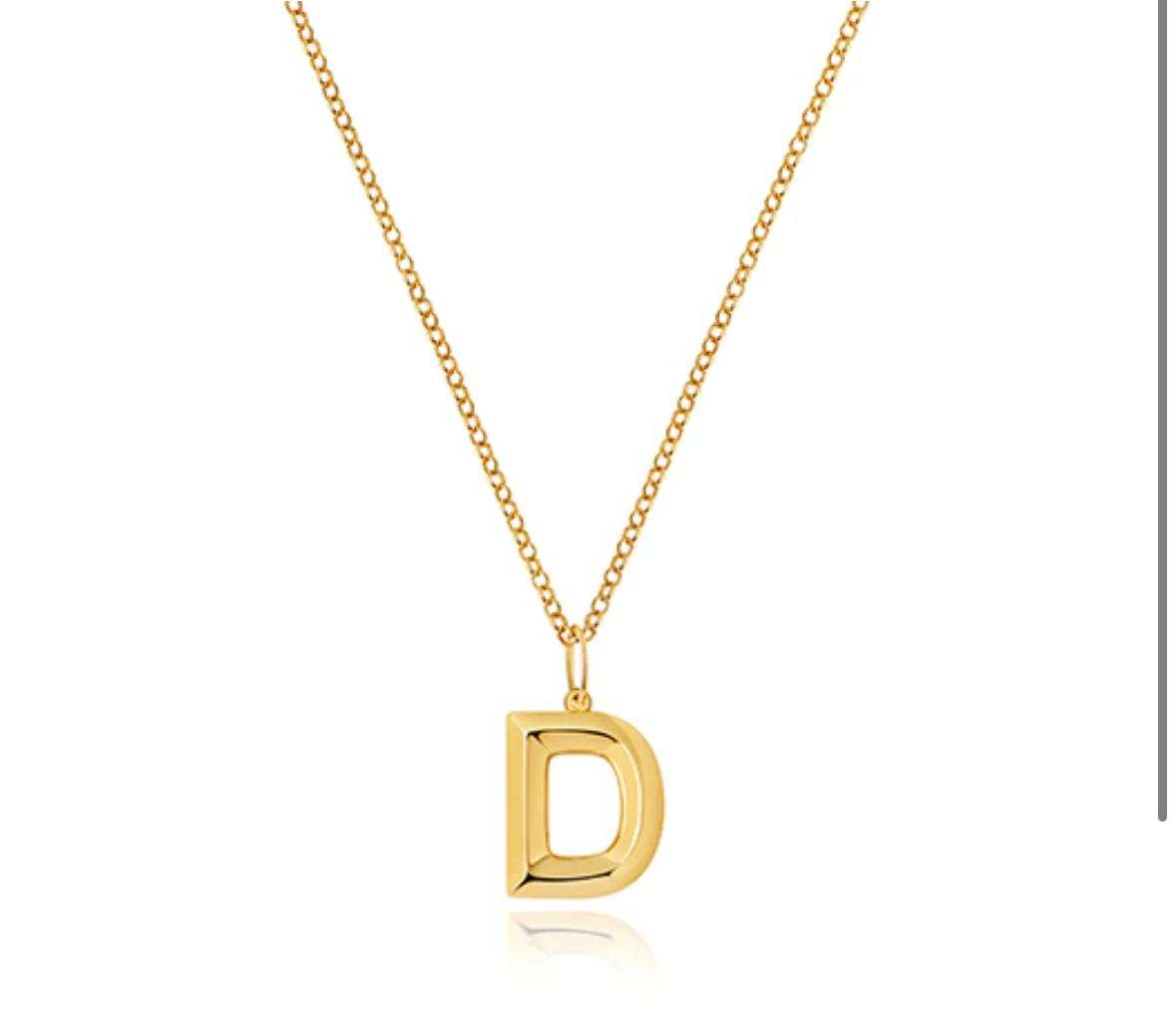 Solid gold letter necklace - Image 5