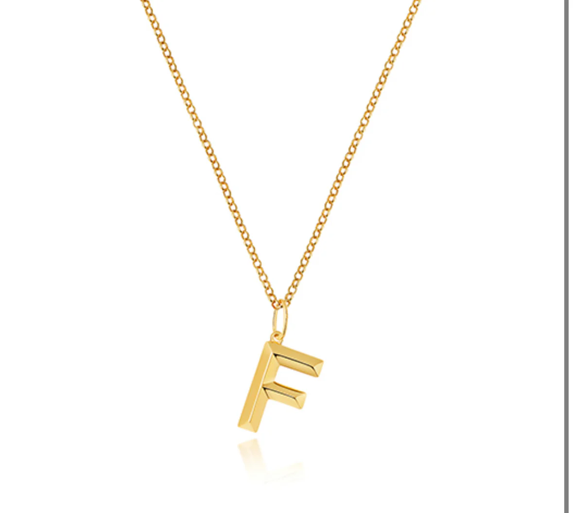 Solid gold letter necklace - Image 7