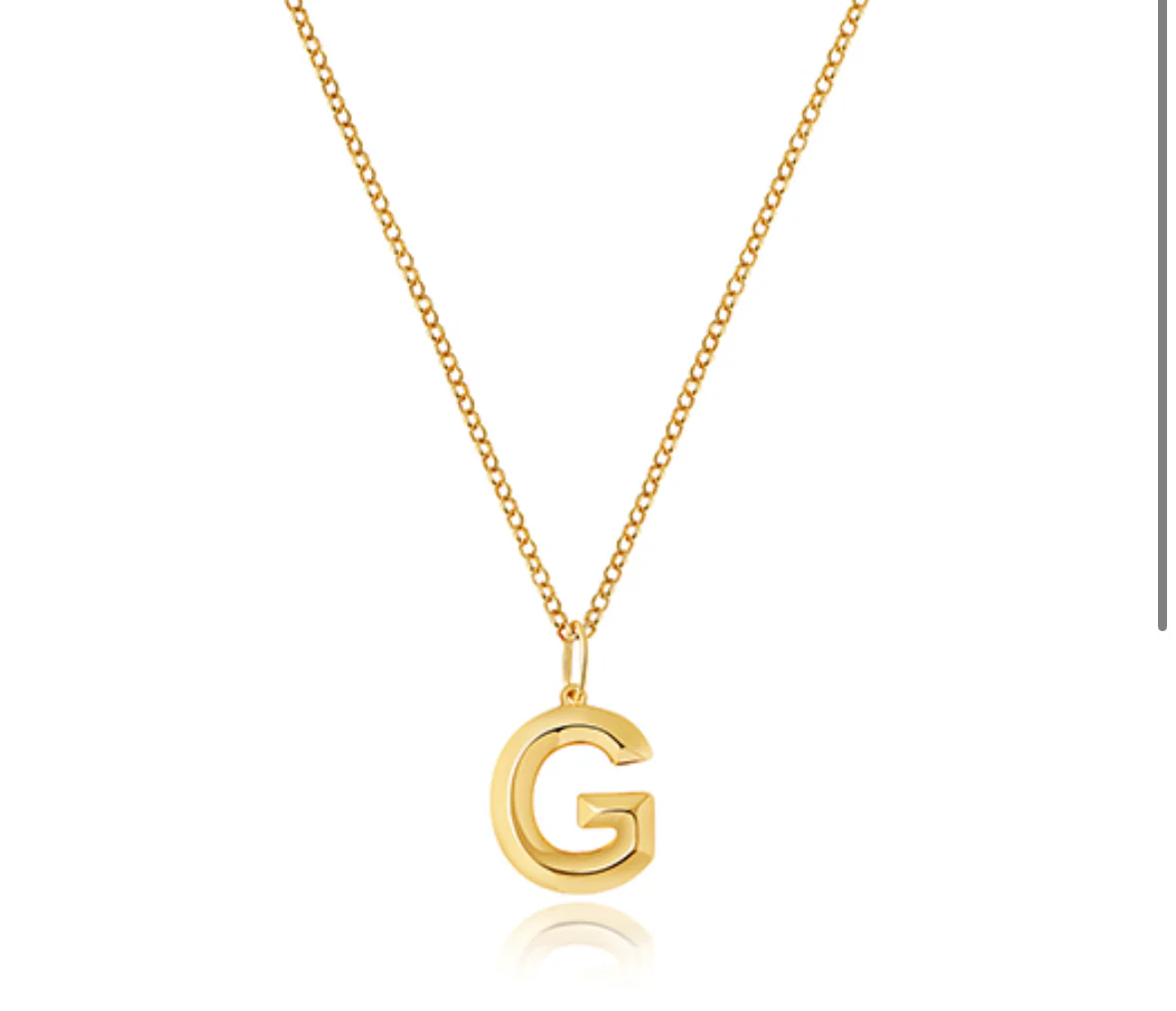 Solid gold letter necklace - Image 8