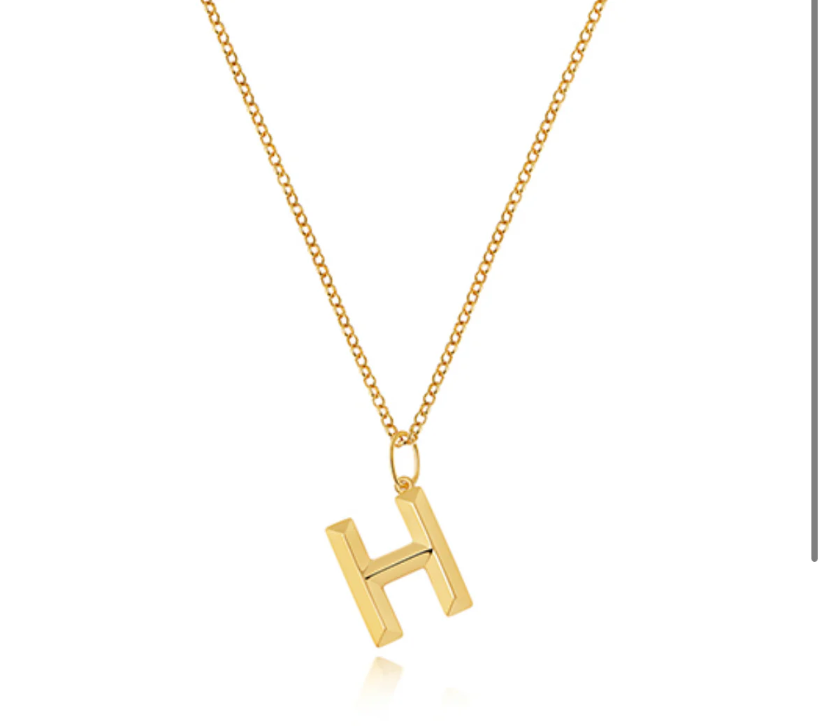 Solid gold letter necklace - Image 9