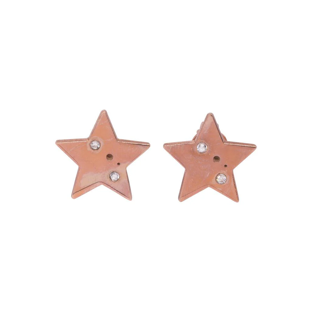 Solid Gold Star Constellation Stud Earrings - Image 3