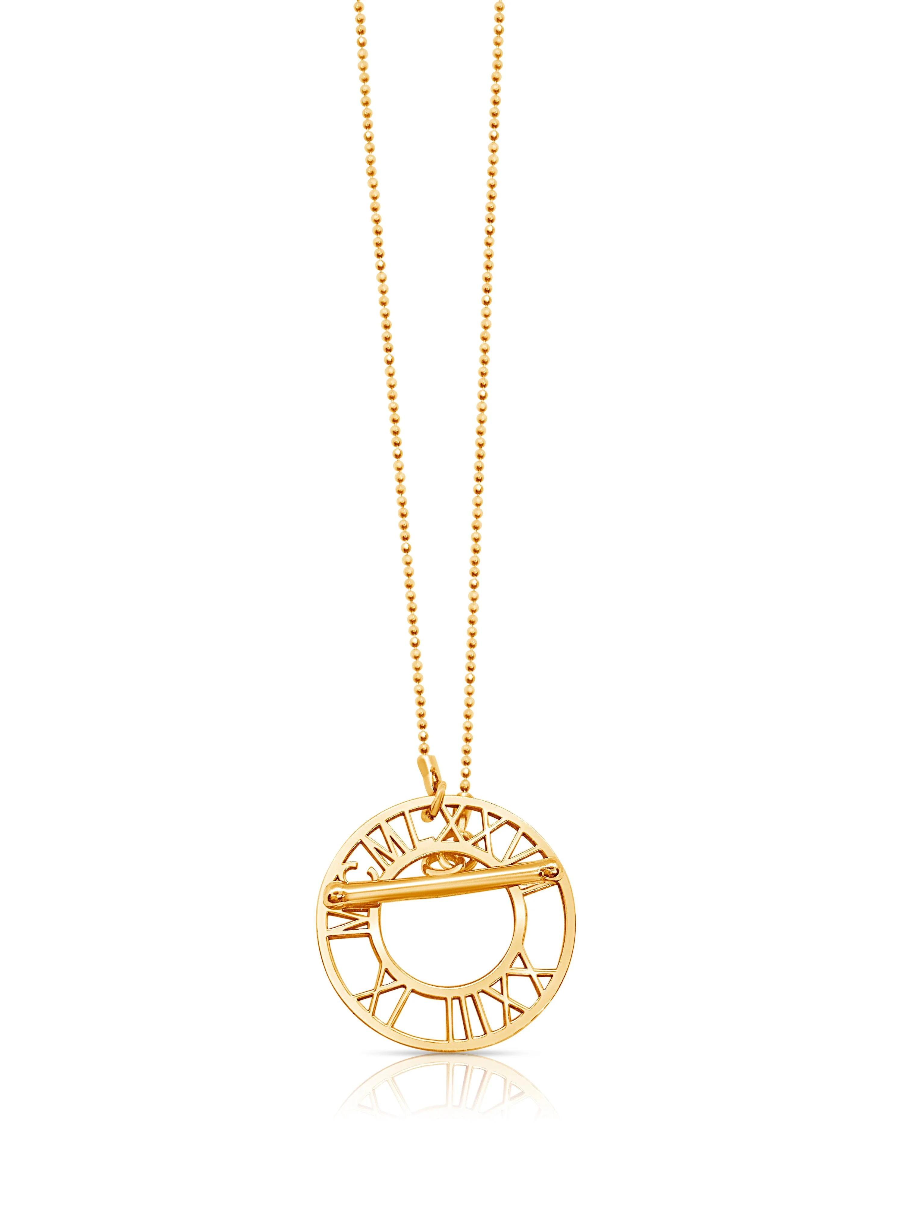 Solid Gold Time Flies Necklace - Image 2