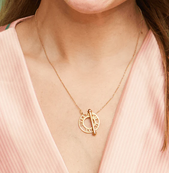 Solid Gold Time Flies Necklace - Image 3