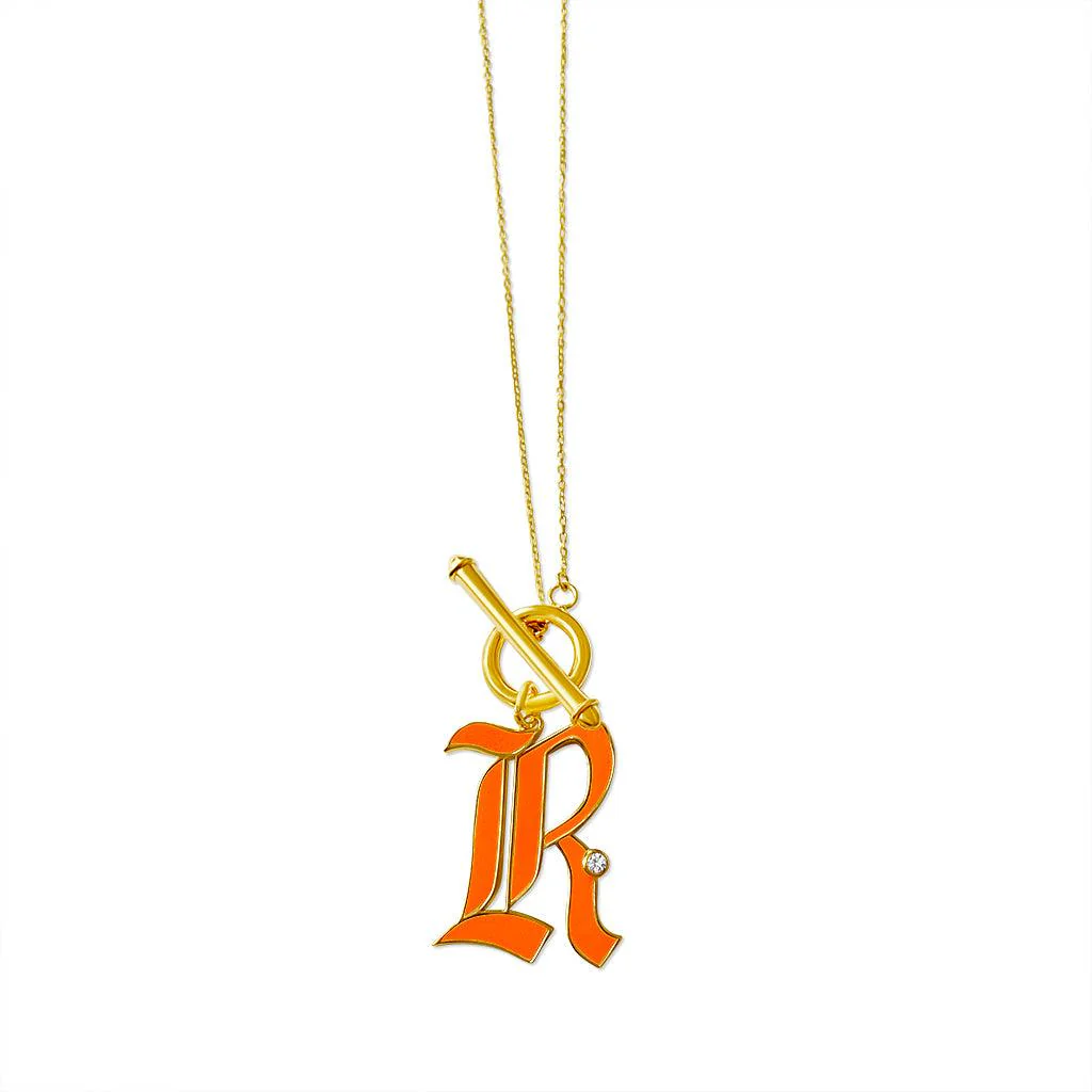 T-Bar Enamel Initial Necklace - Image 15